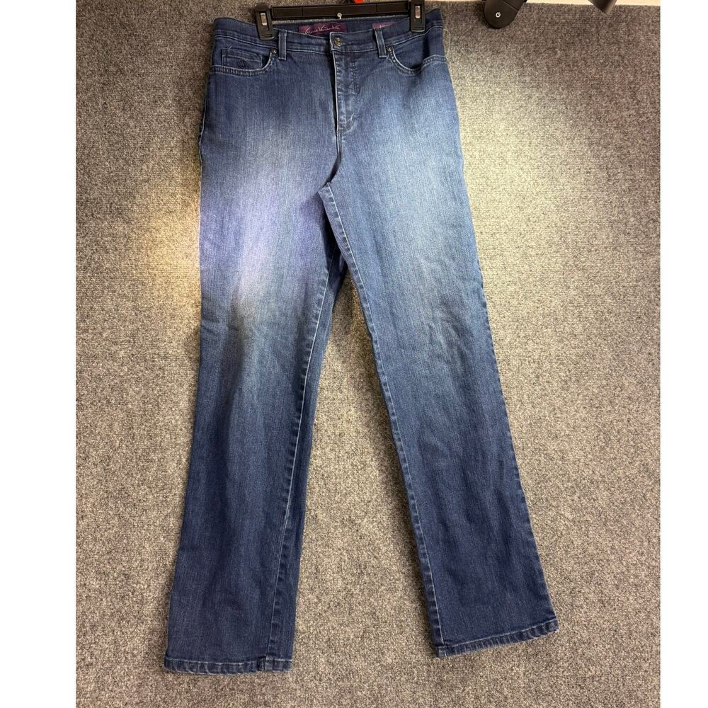 Gloria Vanderbilt Amanda Women's Blue Tapered Straight Leg Jeans Size 10